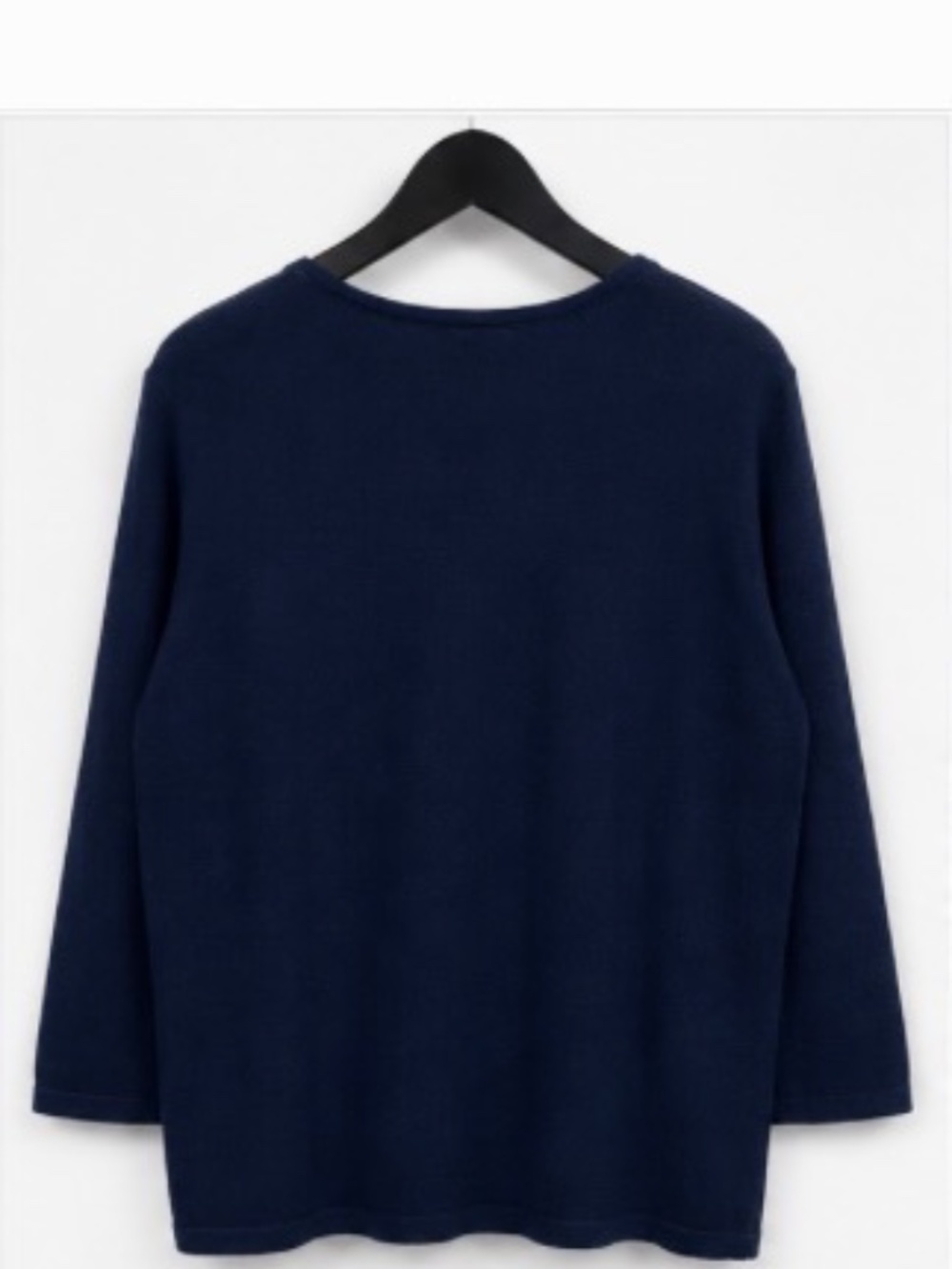 Alfred Dunner Navy Blue Embellished Sweater Women's XL Floral Sequin Beaded Knit - Picture 2 of 6